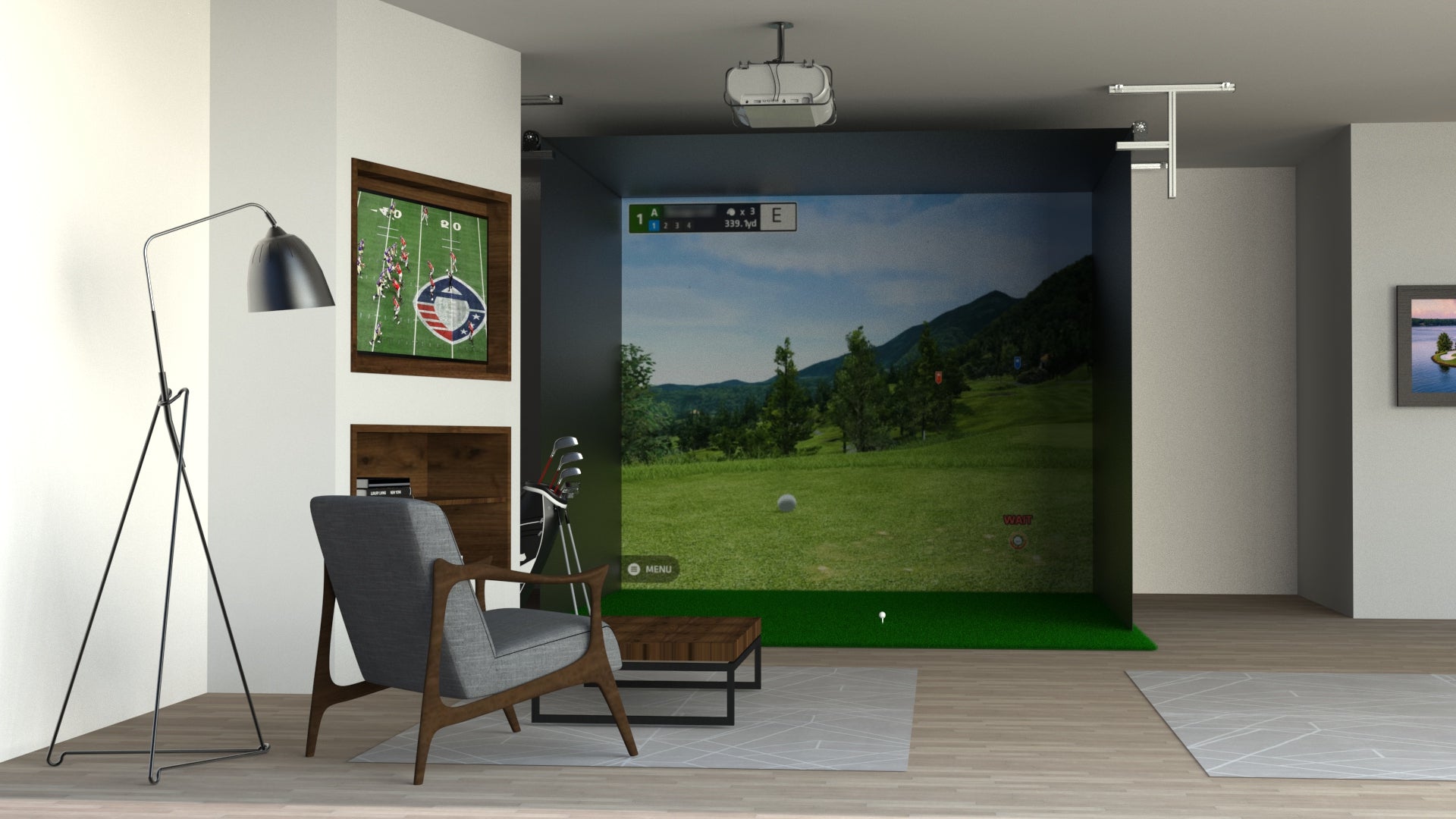 The SportsScreen Vanish Series Golf Simulator Enclosure - Golf Sim Depot