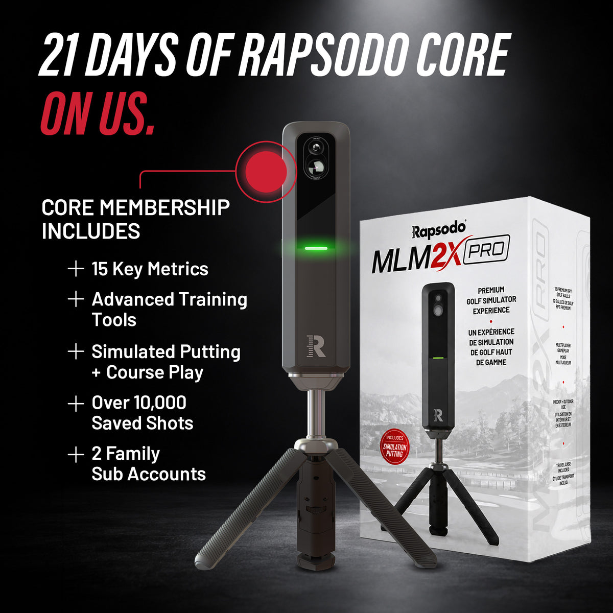 Rapsodo MLM2XPRO Launch Monitor & Simulator