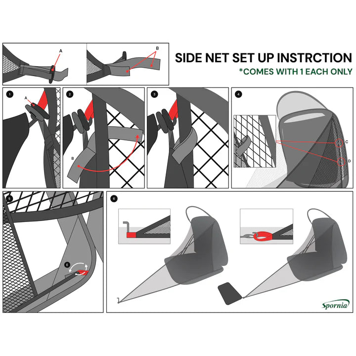 Spornia Side Net Extension - Golf Sim Depot