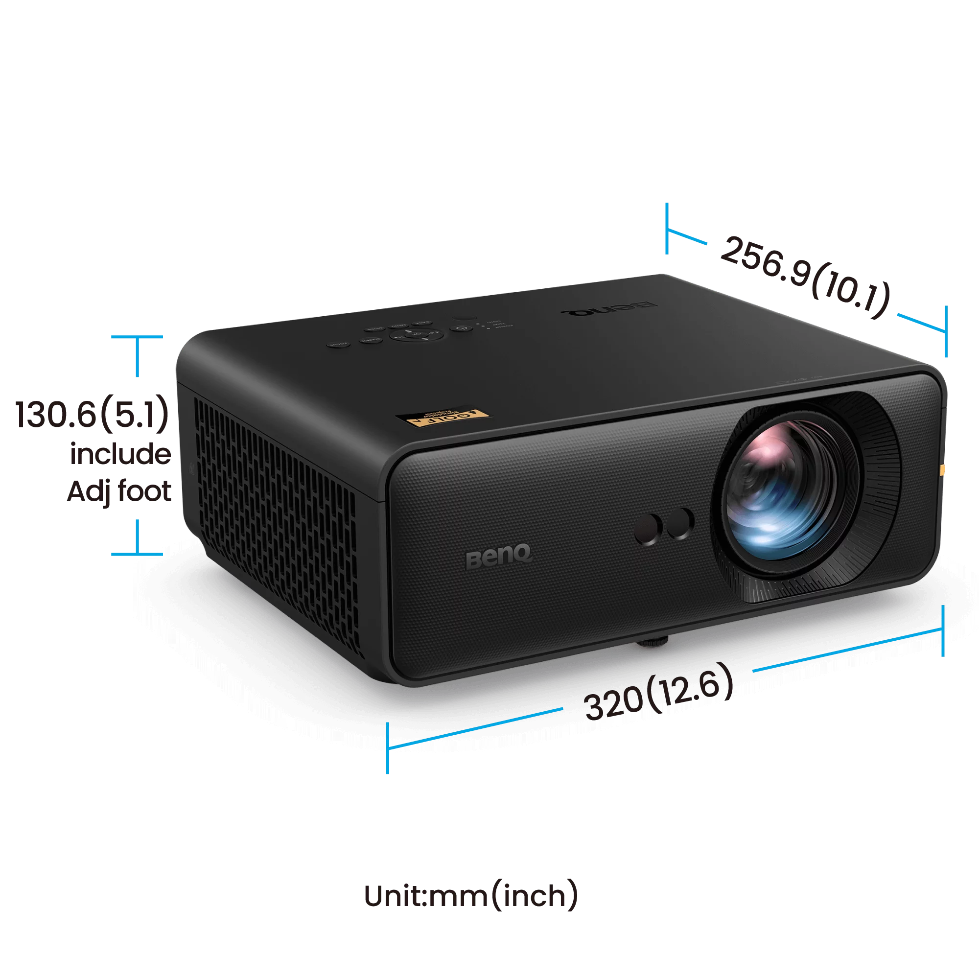 BenQ AH500ST - 1080p Short-Throw Laser Golf Simulator Projector | 4,000 Lumens - Golf Sim Depot