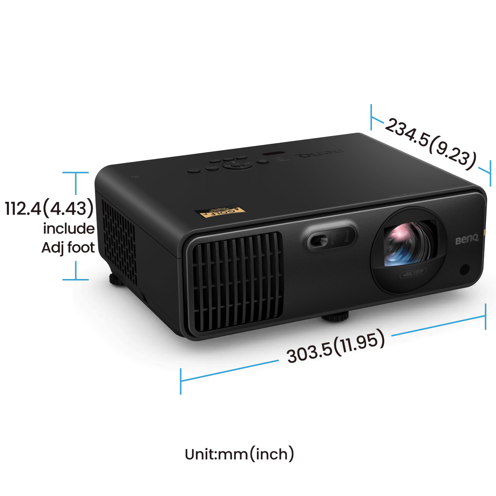 BenQ AK700ST - 4K UHD Short-Throw Golf Simulator Projector | 4,000 Lumens - Golf Sim Depot