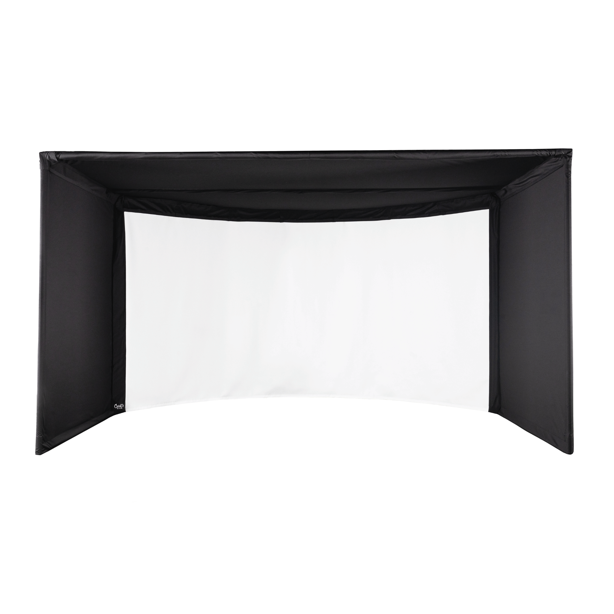 Carl's Place Curved Golf Simulator Enclosure Kit with Impact Screen-Front