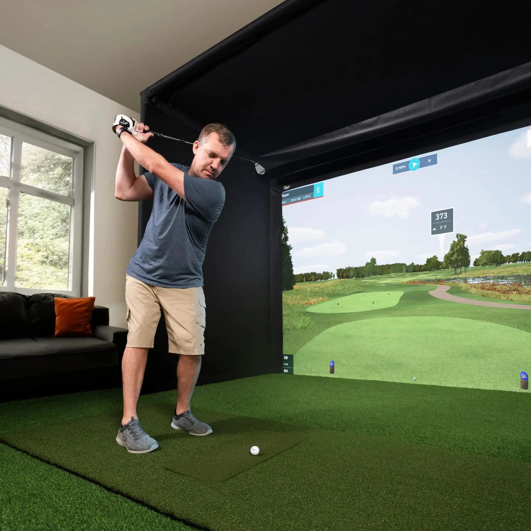 Carl's Place Pro Golf Simulator Enclosure Kit with Impact Screen Carl's Place