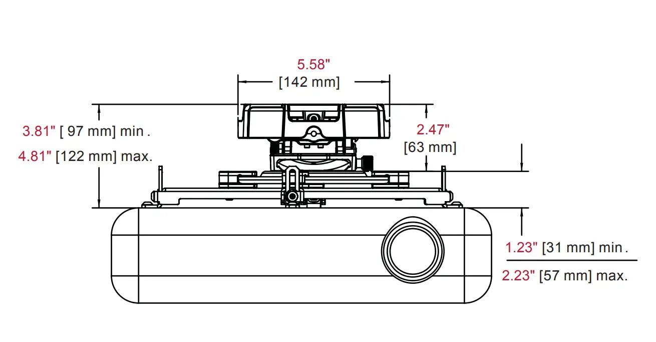 Flush-Mount Projector Mount Peerless