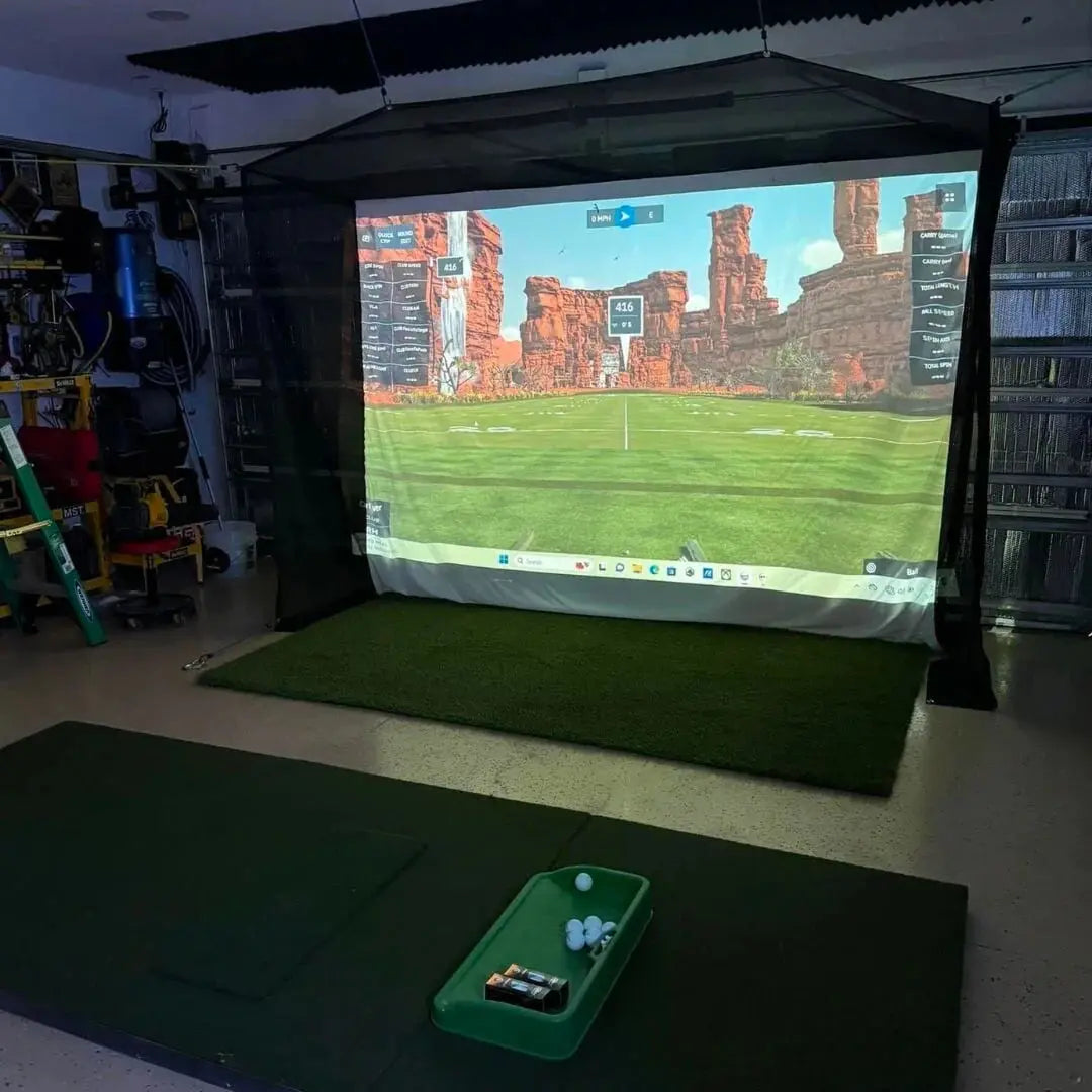 G-TRAK Retractable Garage Golf Simulator Impact Screen G-TRAK