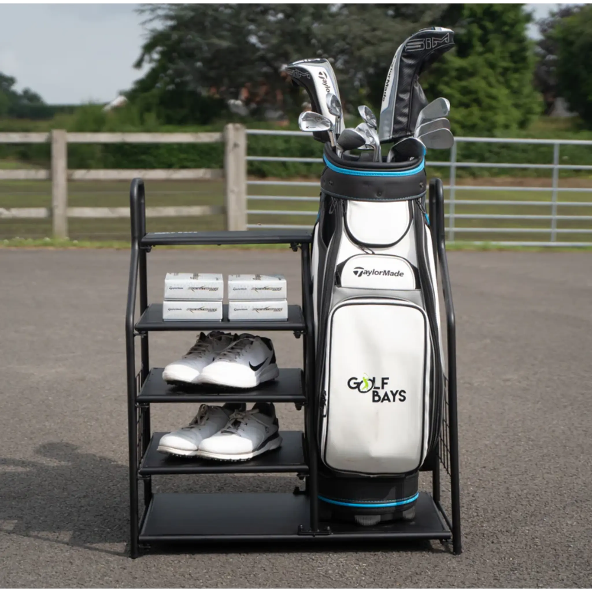 Golfbays Single Golf Bag Display Organizer Golfbays