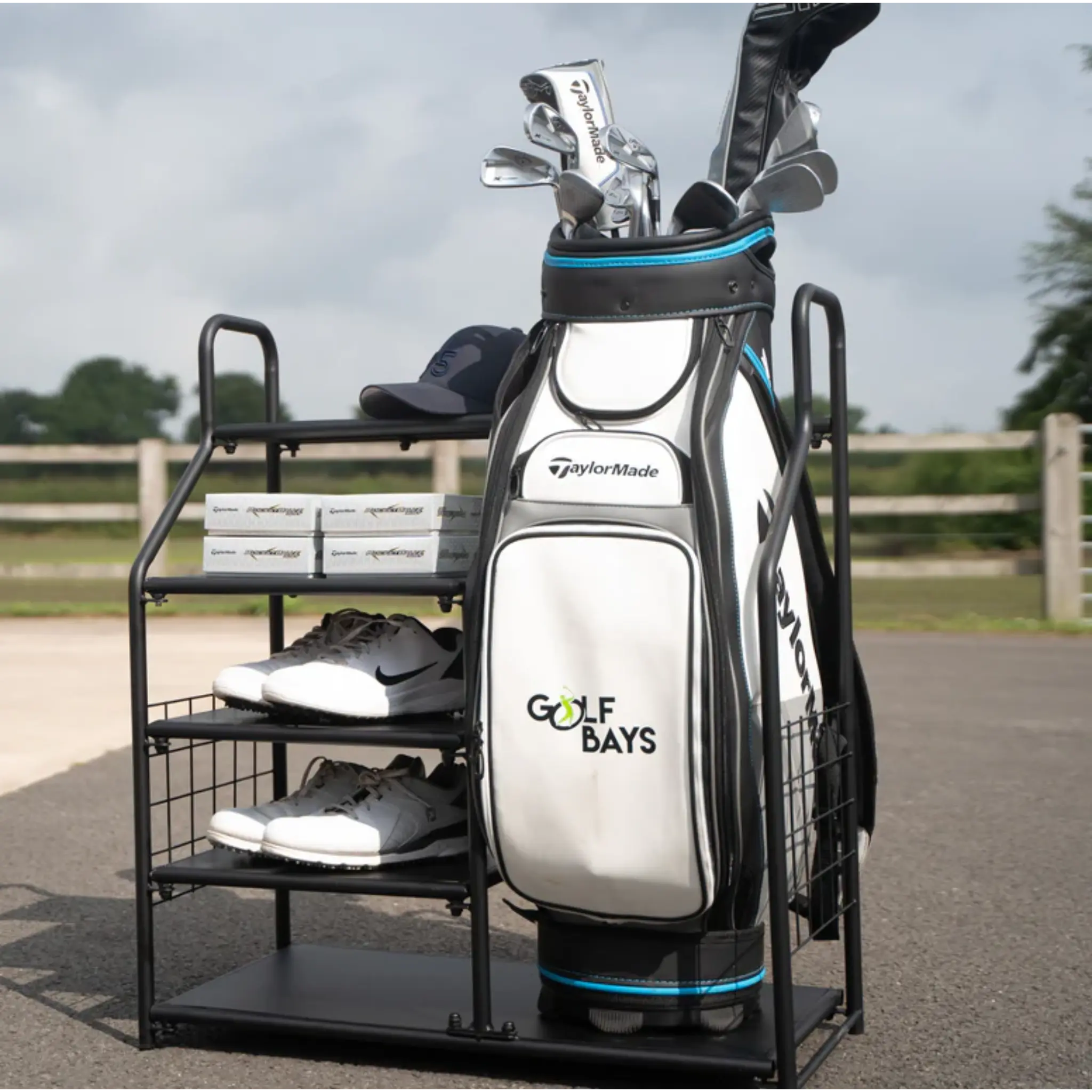 Golfbays Single Golf Bag Display Organizer Golfbays