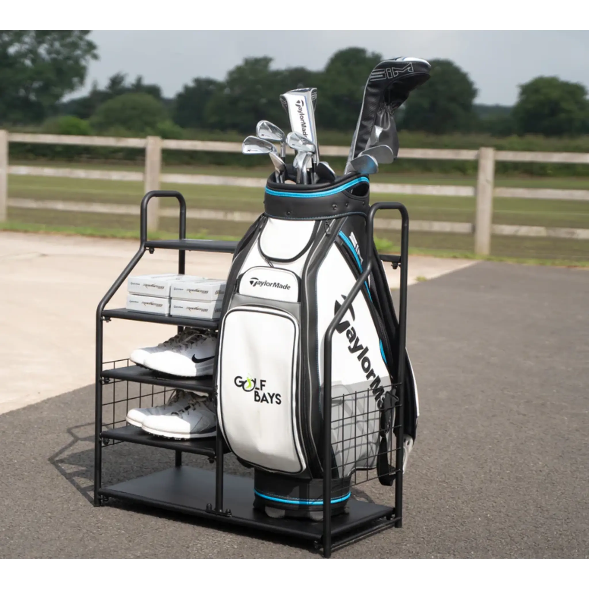 Golfbays Single Golf Bag Display Organizer Golfbays