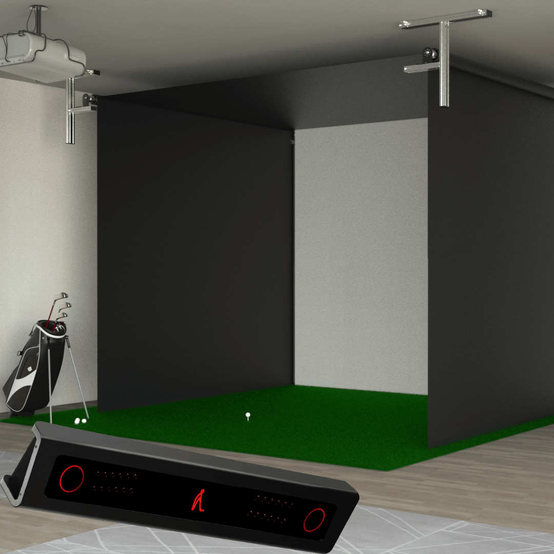 VTrack Retractable Golf Simulator Bundle - SportsScreen Vanish - Golf Sim Depot
