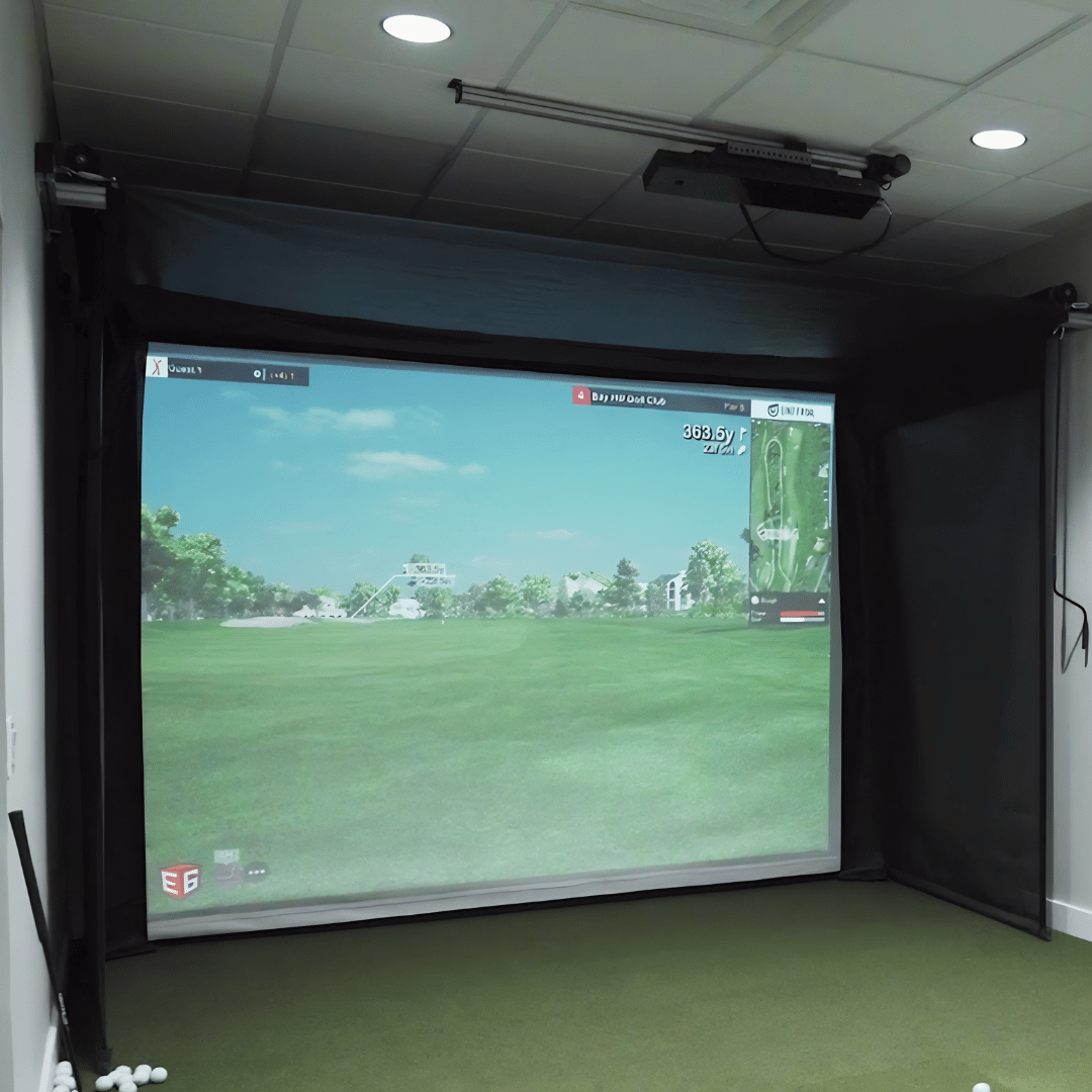 SportsScreen Vanish enclosure side screens and ceiling panel