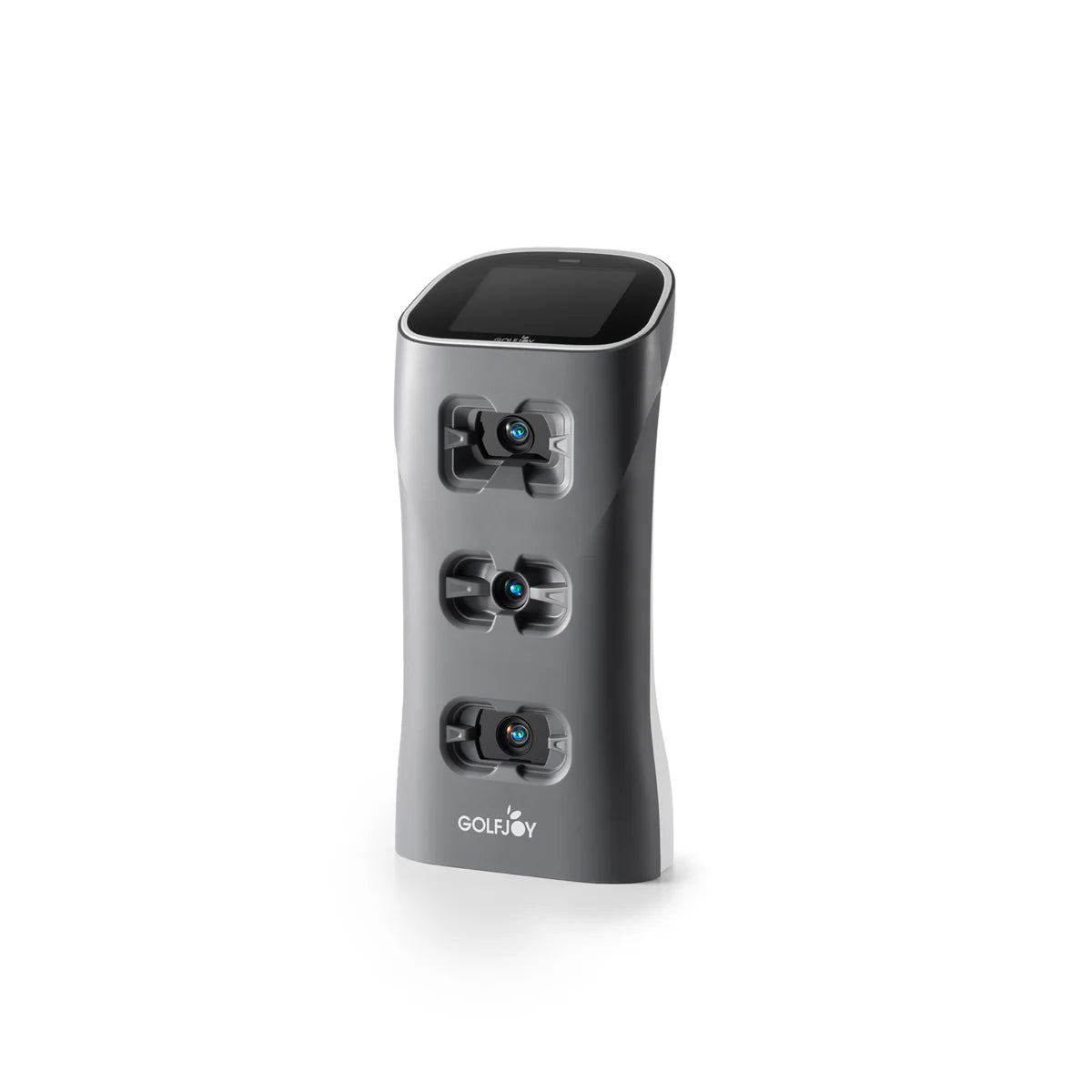 GolfJoy Spica 3 portable launch monitor front view with triple high-speed camera system