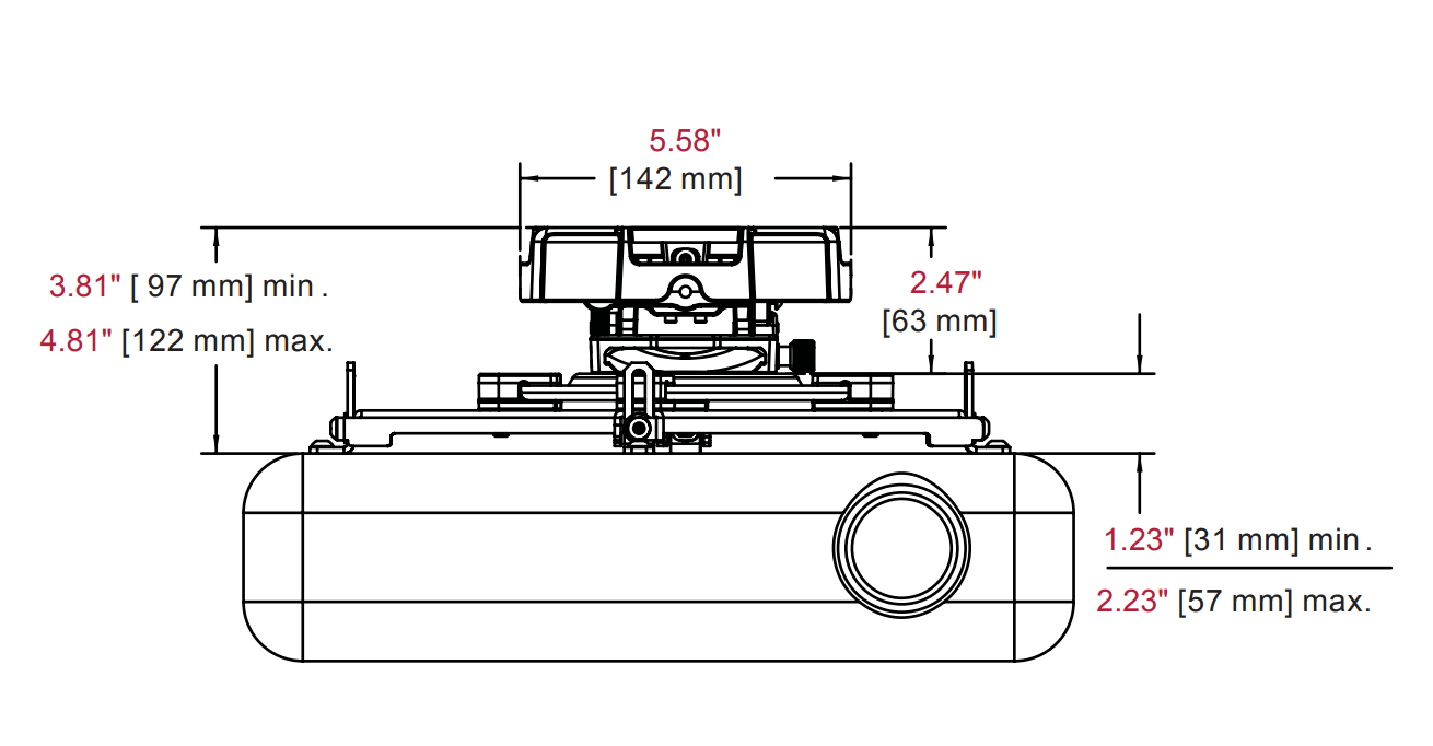 Flush-Mount Projector Mount